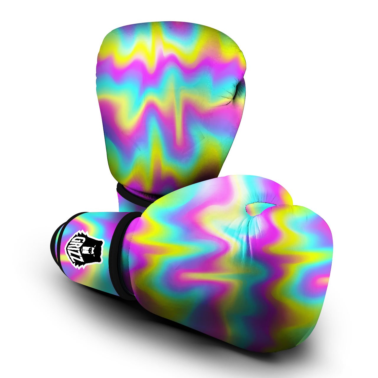 Flow Rainbow Print Pattern Boxing Gloves-grizzshop