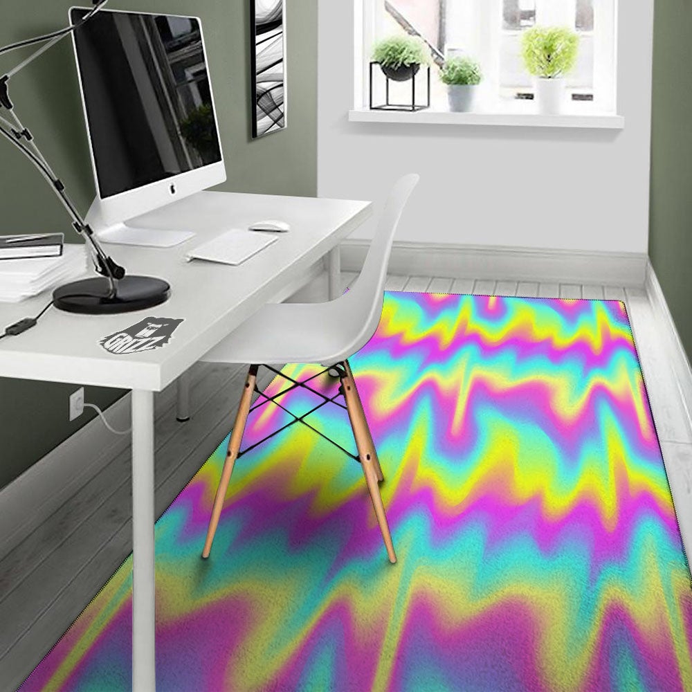 Flow Rainbow Print Pattern Floor Mat-grizzshop