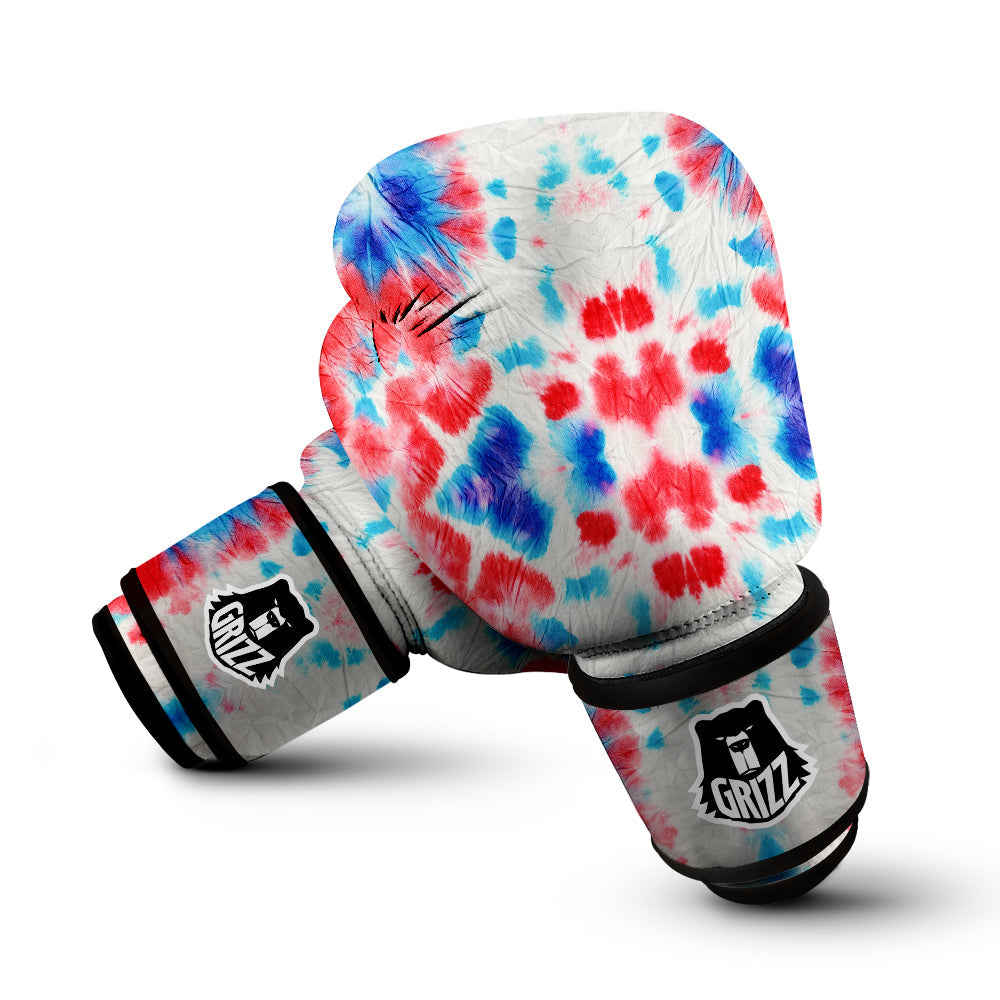 Flower Abstract Mark Red And Blue Print Boxing Gloves-grizzshop