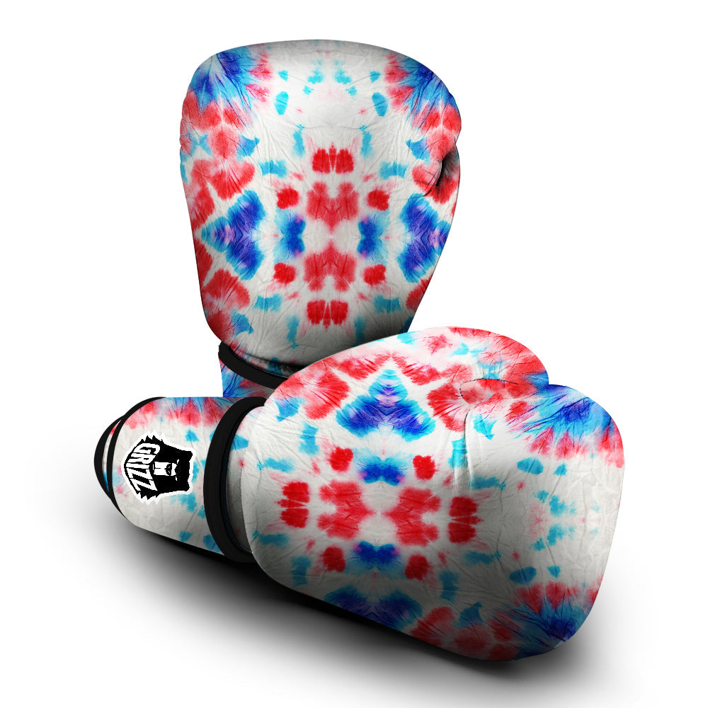 Flower Abstract Mark Red And Blue Print Boxing Gloves-grizzshop
