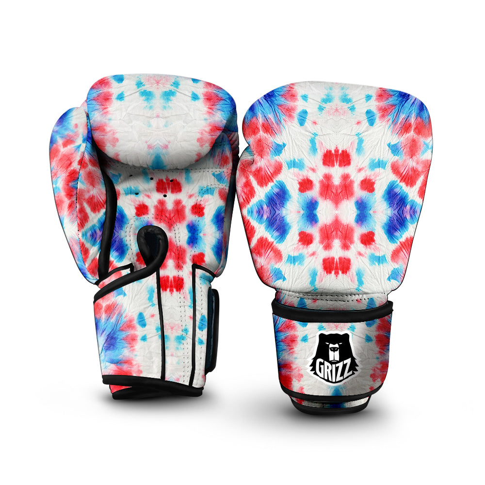 Flower Abstract Mark Red And Blue Print Boxing Gloves-grizzshop