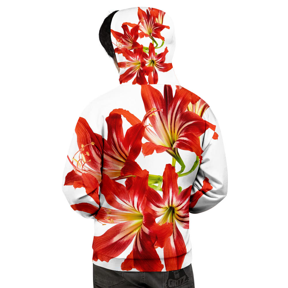 Flower Amaryllis Print Men's Hoodie-grizzshop
