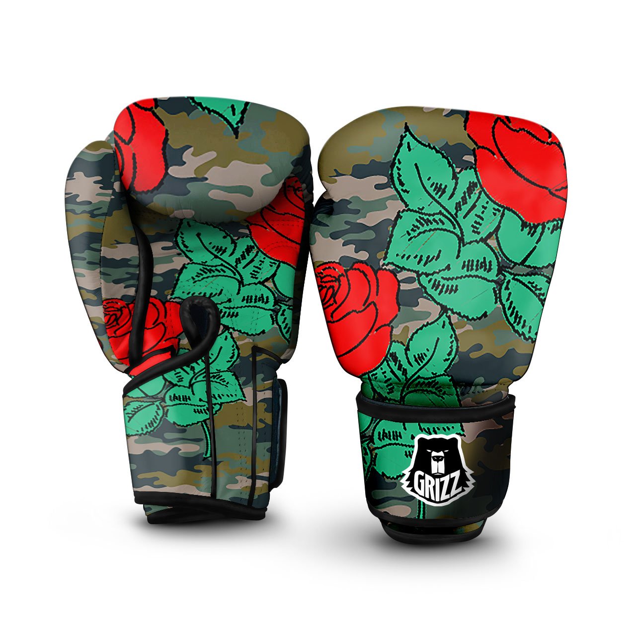 Floral Flower Print Boxing Gloves