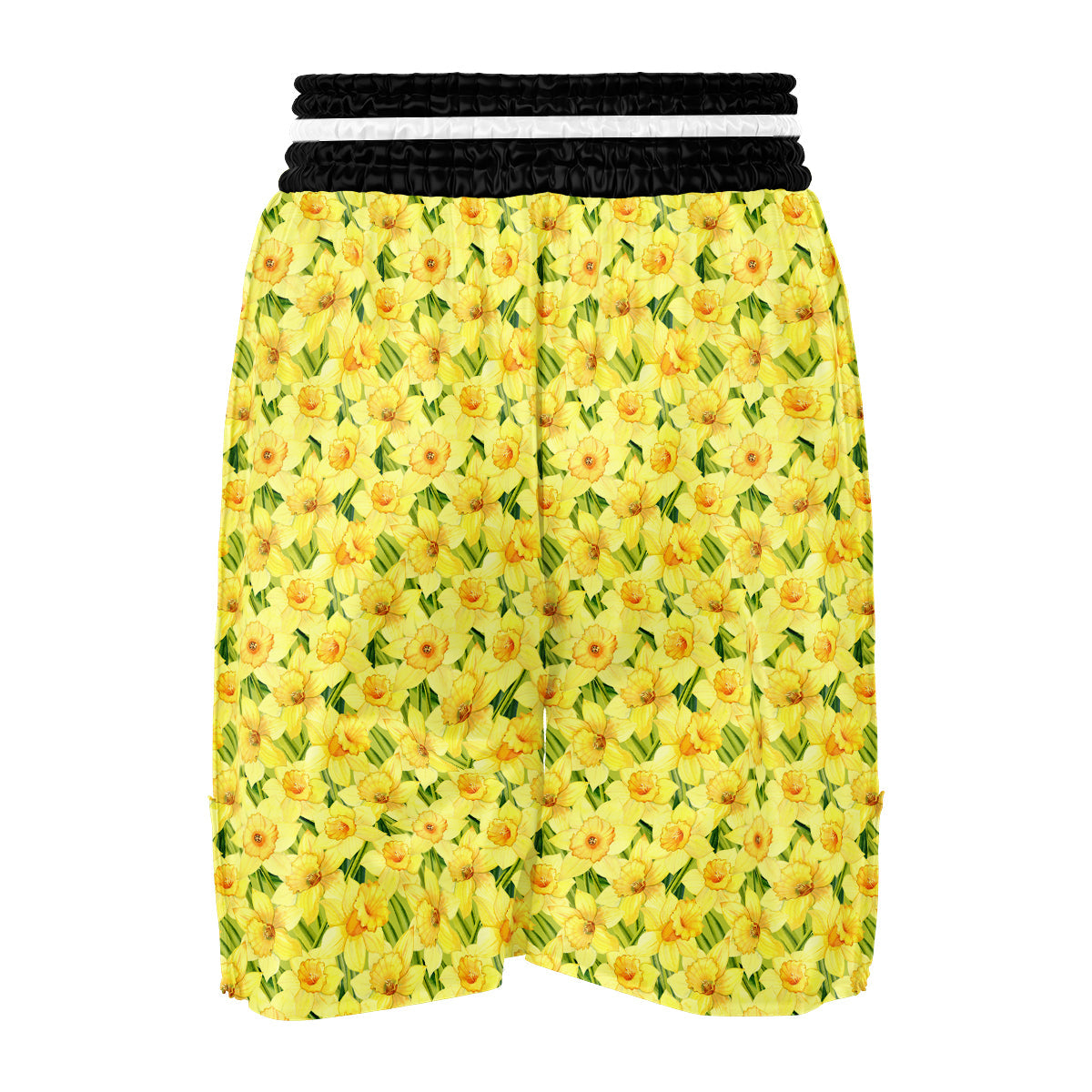 Flower Daffodil Watercolor Print Pattern Boxing Shorts-grizzshop