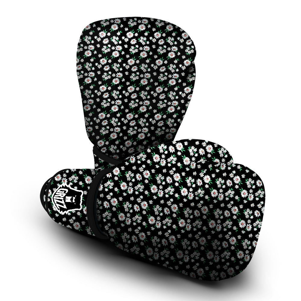 Flower Daisy Print Pattern Boxing Gloves-grizzshop