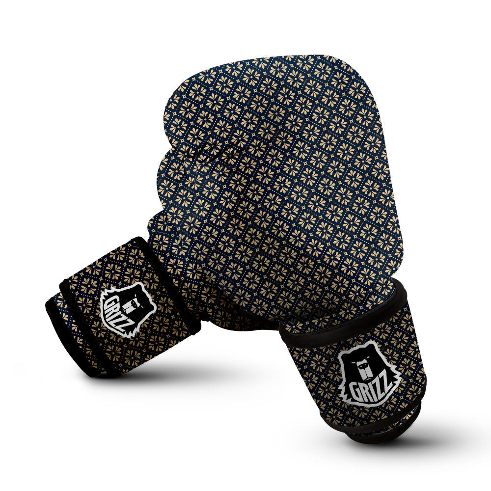 Flower Geometric Dot Print Pattern Boxing Gloves-grizzshop