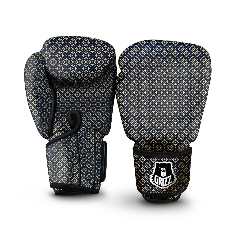 Flower Geometric Dot Print Pattern Boxing Gloves-grizzshop