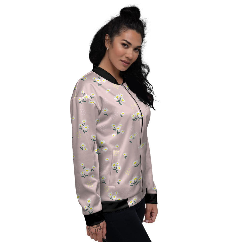 Flower Girly Spring Print Pattern Women's Bomber Jacket-grizzshop