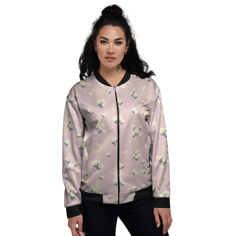 Flower Girly Spring Print Pattern Women's Bomber Jacket-grizzshop