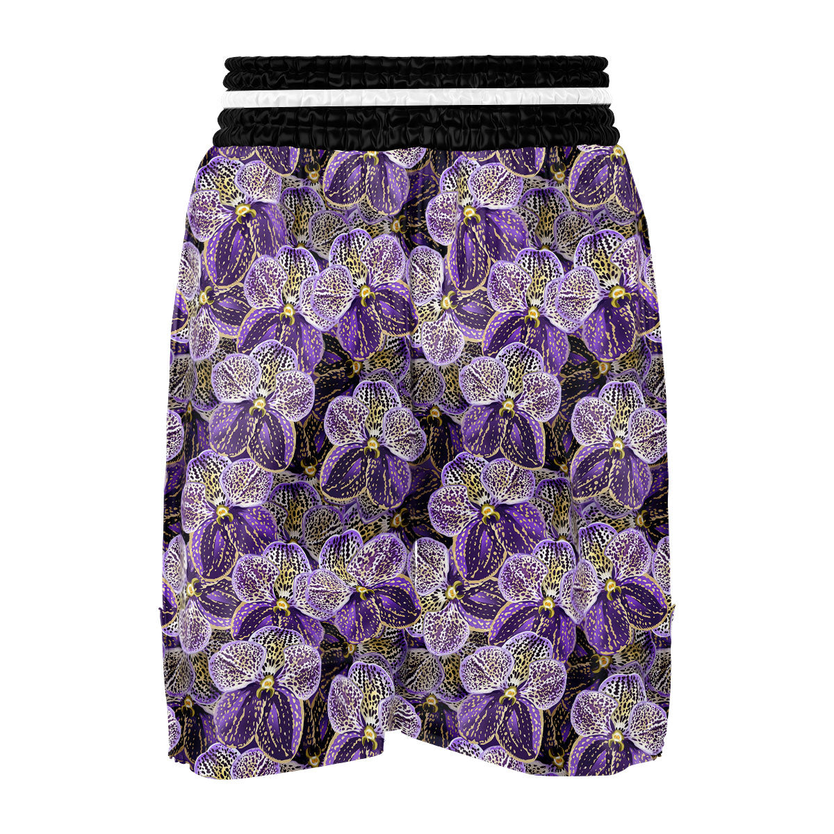 Flower Orchid Purple Print Pattern Boxing Shorts-grizzshop