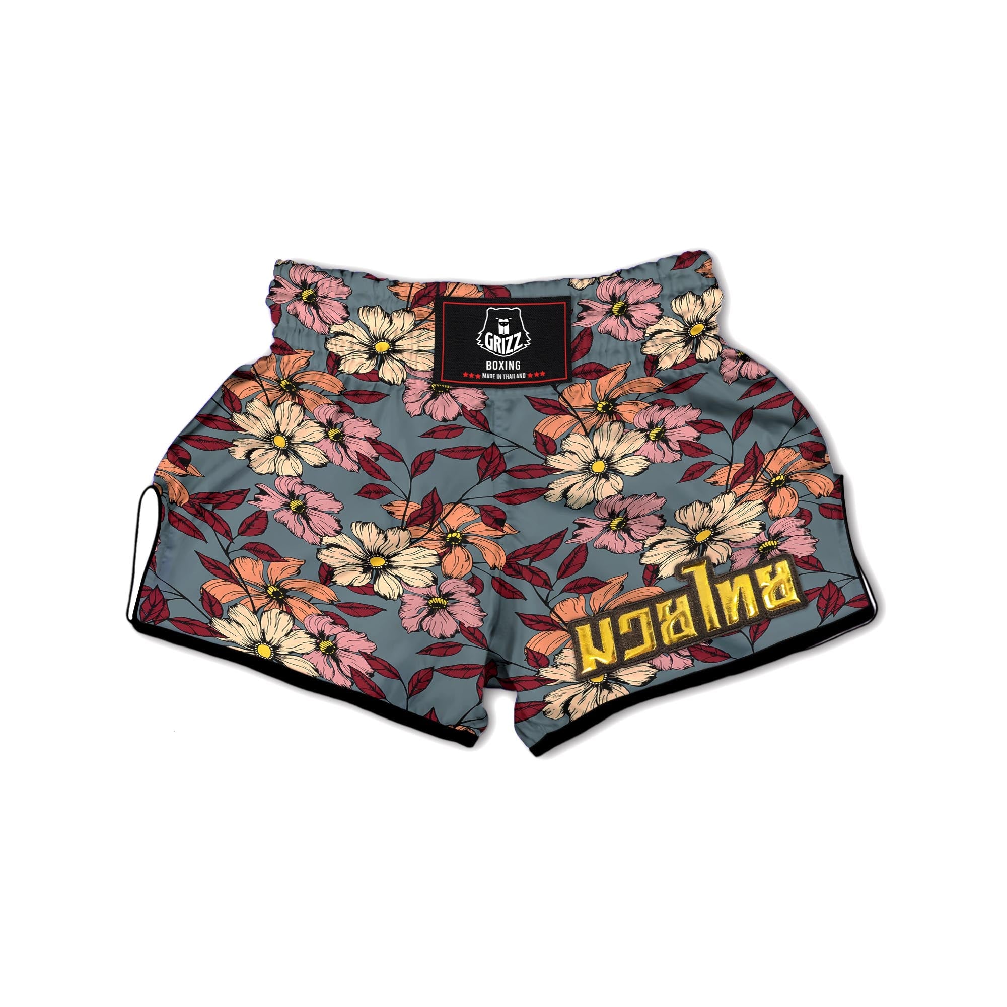 Flower Print Muay Thai Boxing Shorts-grizzshop