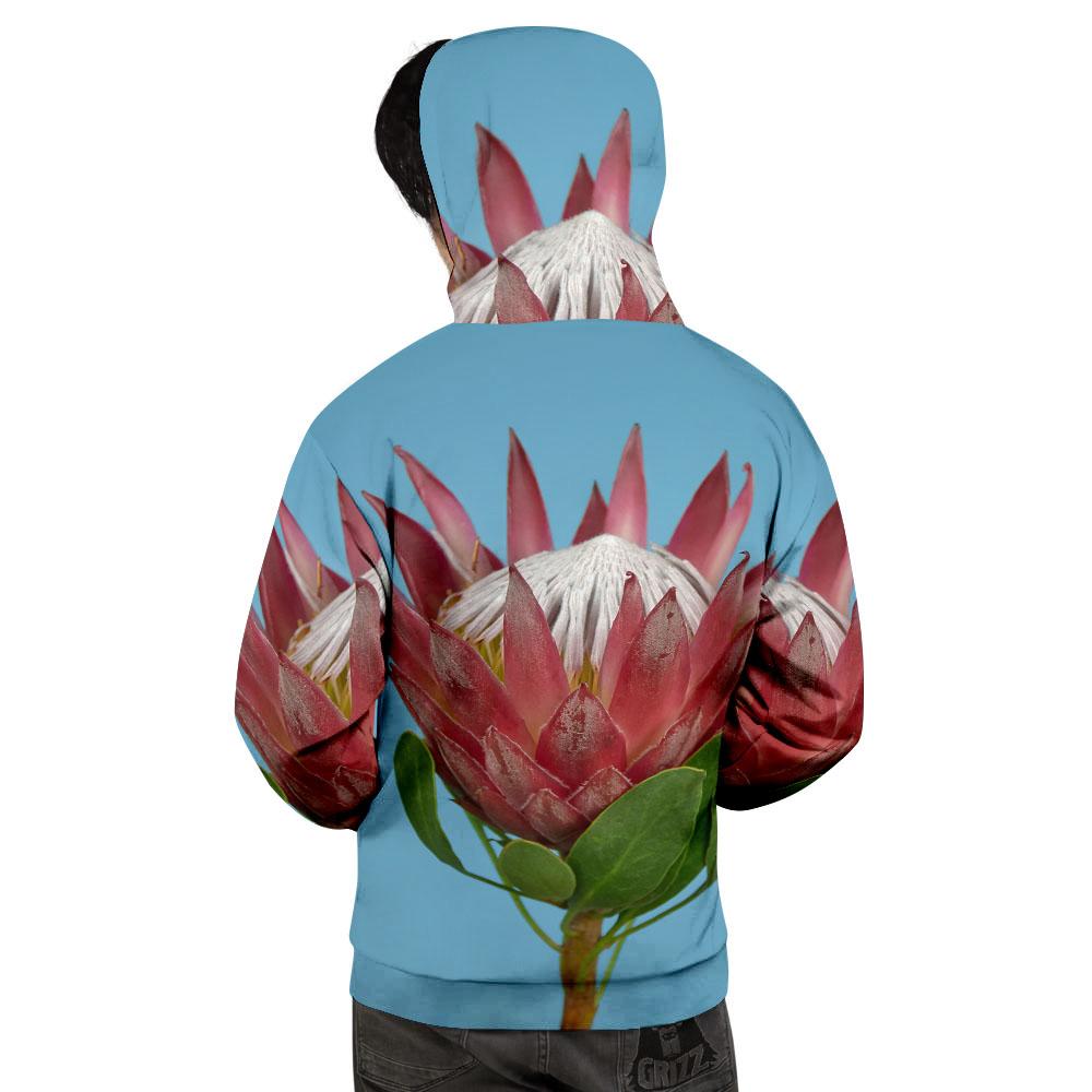 Flower Protea Print Men's Hoodie-grizzshop