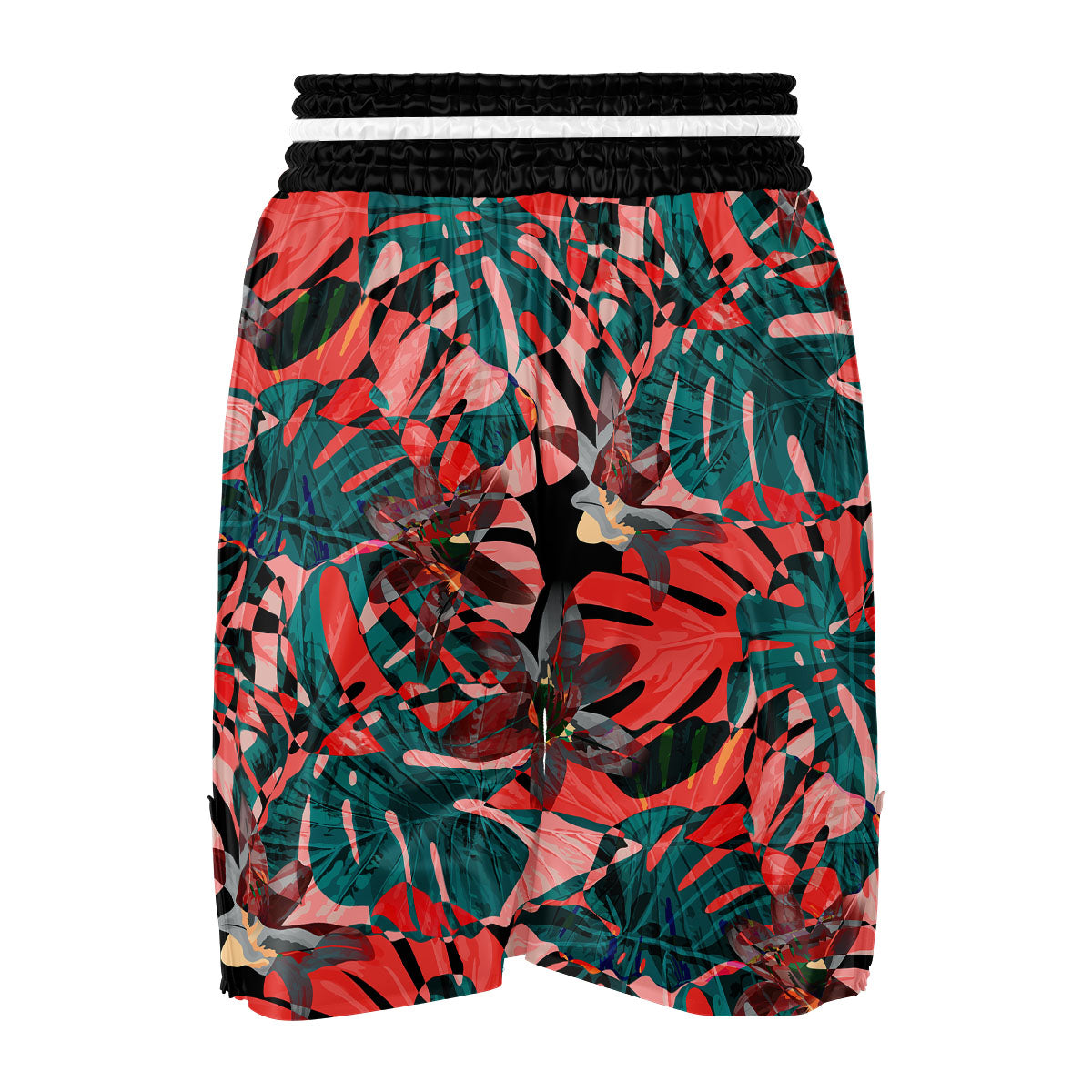 Flower Psychedelic Hawaiian Print Boxing Shorts-grizzshop