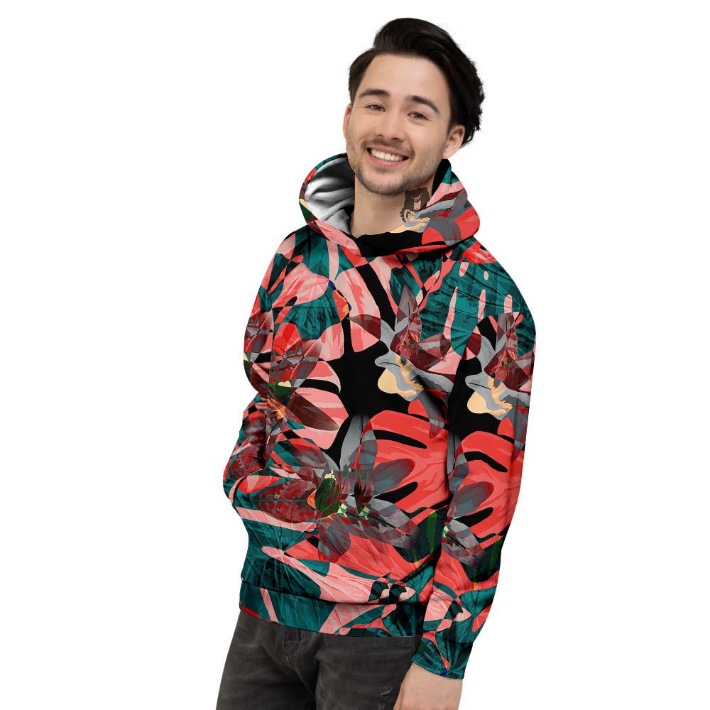 Flower Psychedelic Hawaiian Print Men's Hoodie-grizzshop