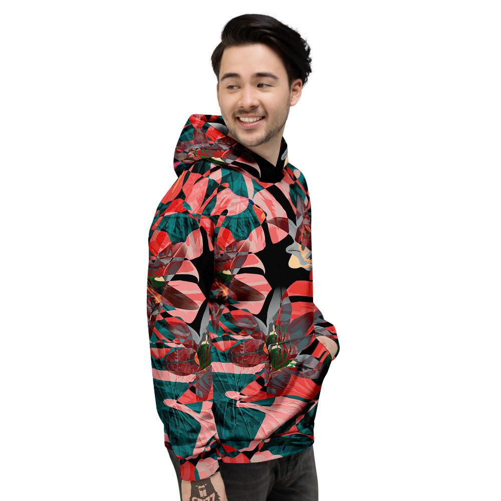 Flower Psychedelic Hawaiian Print Men's Hoodie-grizzshop