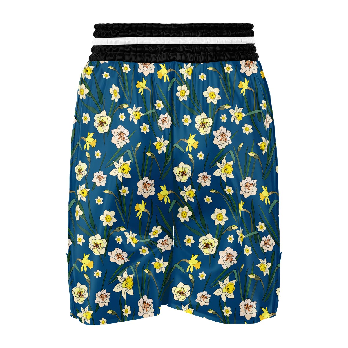 Flower Spring Daffodil Print Pattern Boxing Shorts-grizzshop