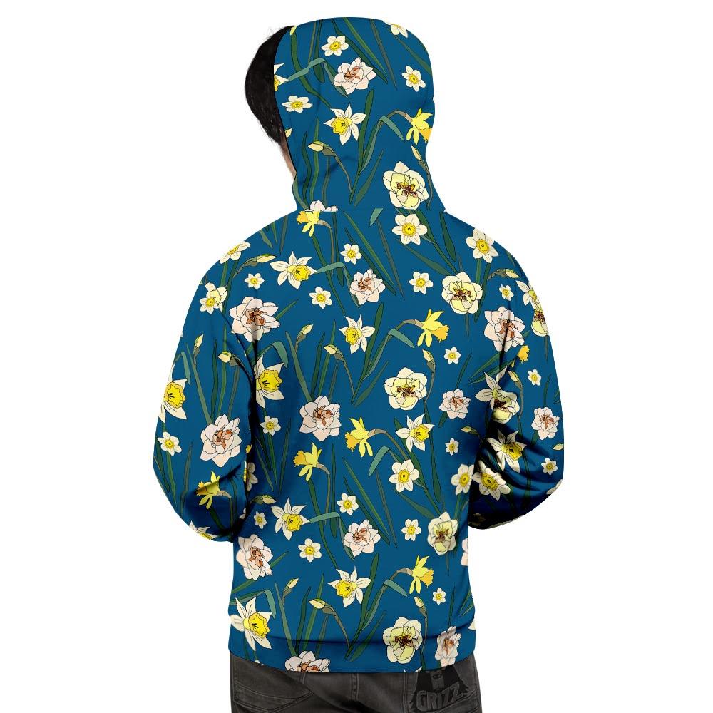 Flower Spring Daffodil Print Pattern Men's Hoodie-grizzshop