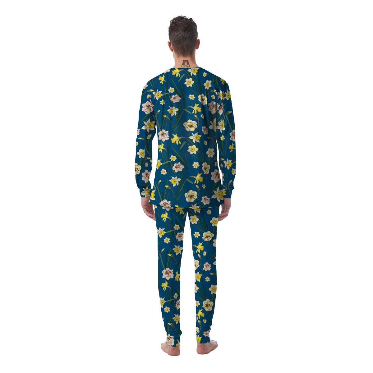 Flower Spring Daffodil Print Pattern Men's Pajamas-grizzshop