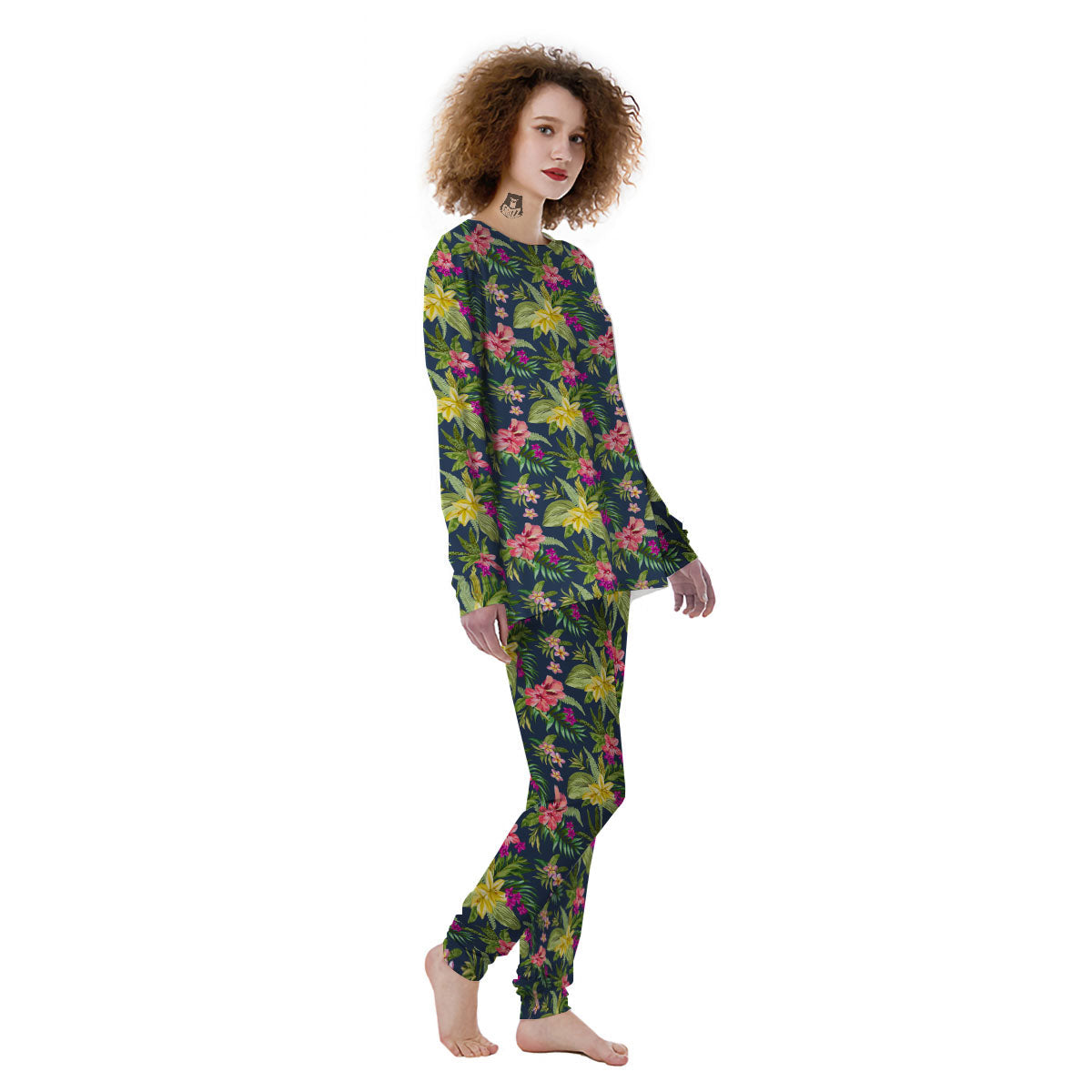 Flowers Hawaii Floral Print Pattern Women's Pajamas-grizzshop