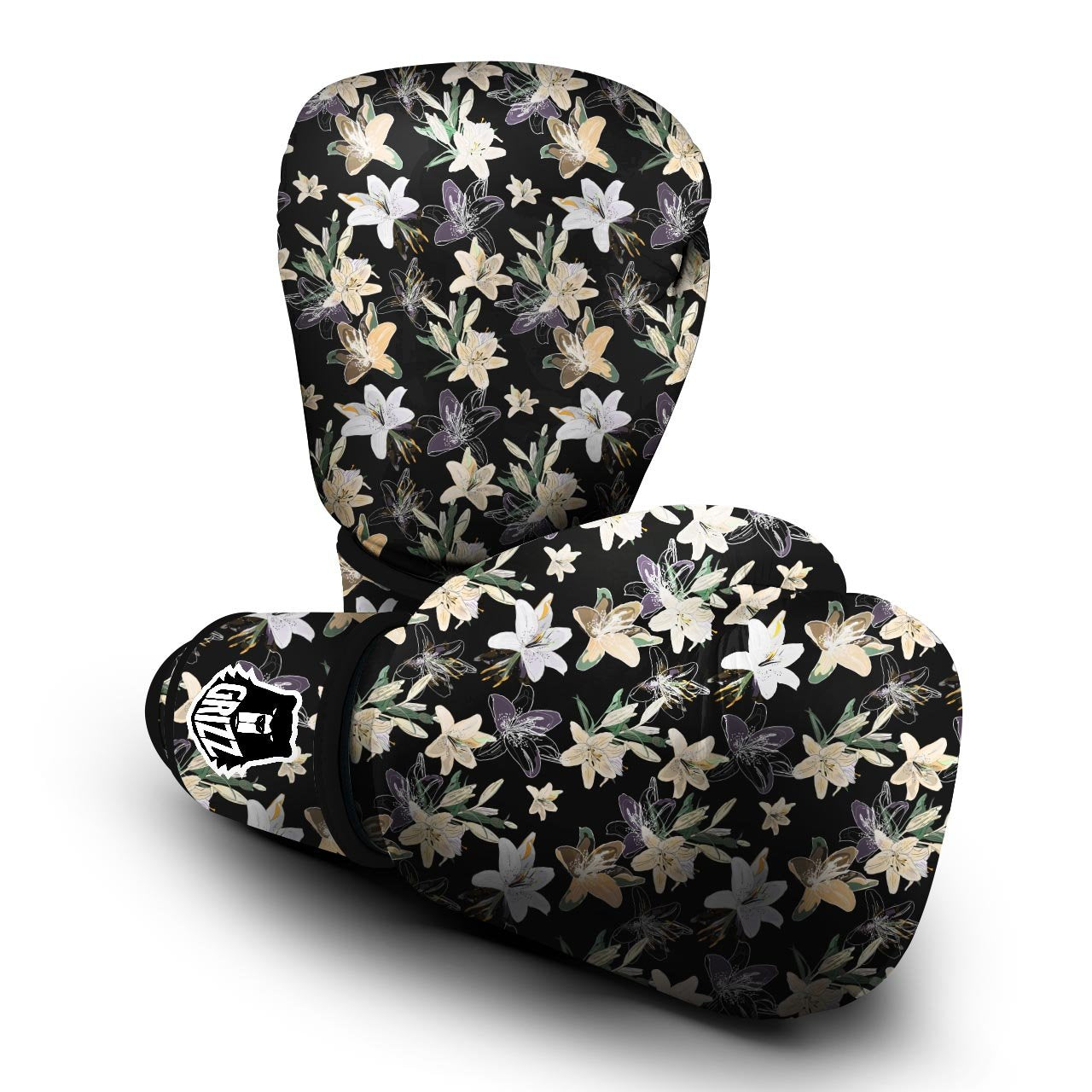 Flowers Spring Lily Print Pattern Boxing Gloves-grizzshop