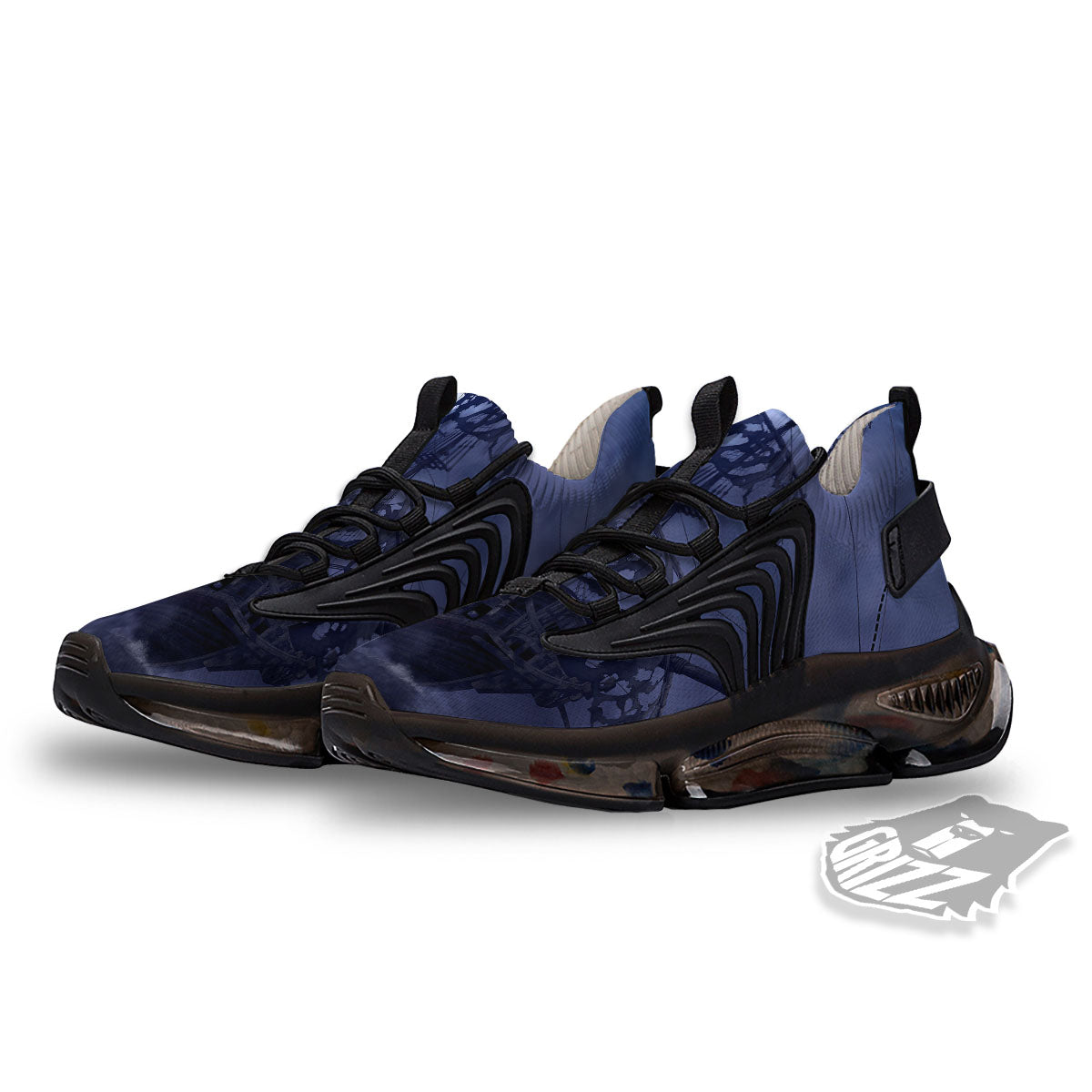 Flying Dutchman Ghost Pirate Ship Print Black Gym Shoes-grizzshop