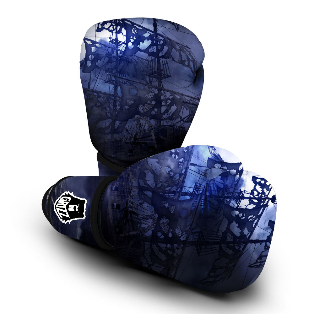 Flying Dutchman Ghost Pirate Ship Print Boxing Gloves-grizzshop