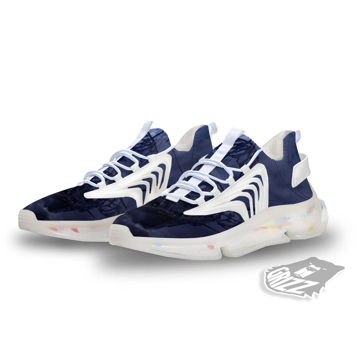 Flying Dutchman Ghost Pirate Ship Print White Gym Shoes-grizzshop
