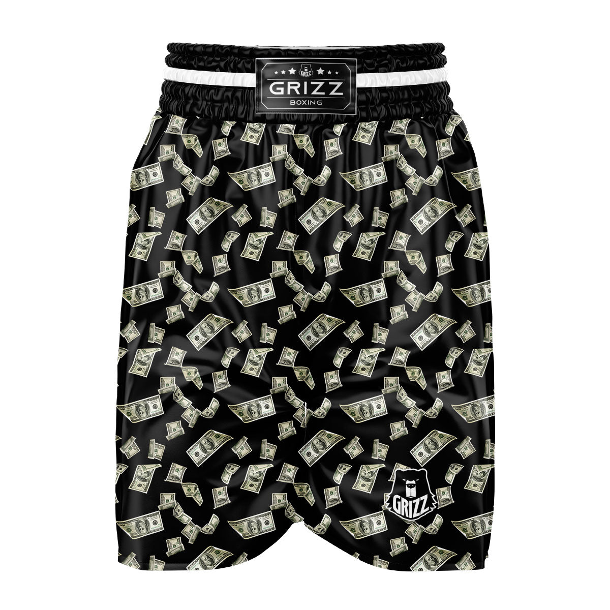 Flying US Dollar Money Print Boxing Shorts-grizzshop