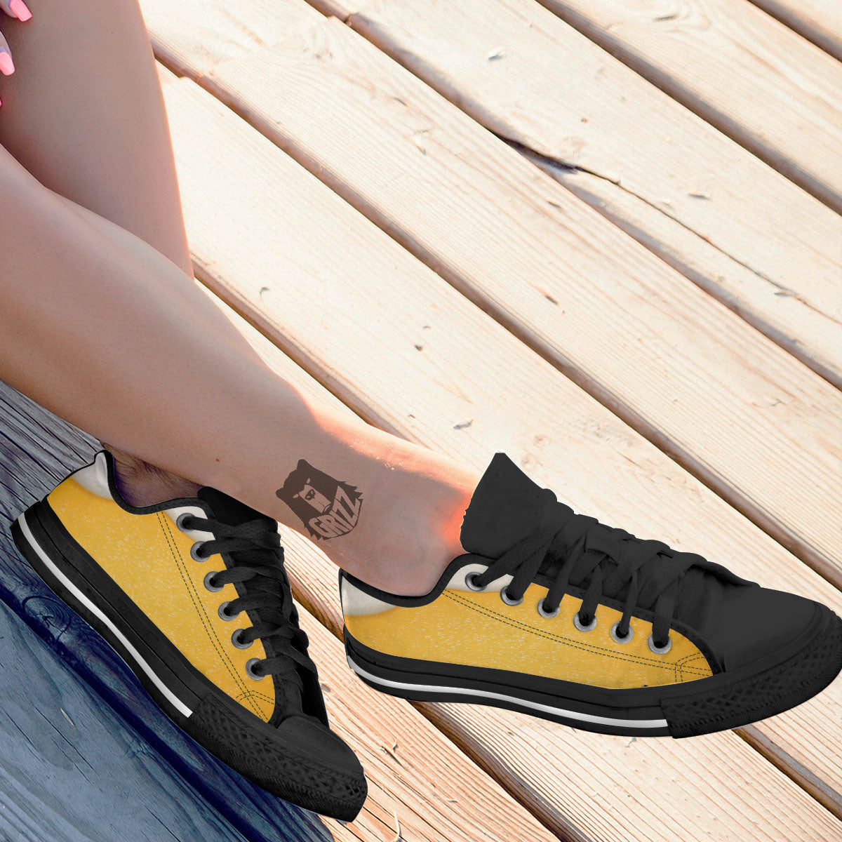 Foam And Beer Print Black Low Top Shoes-grizzshop