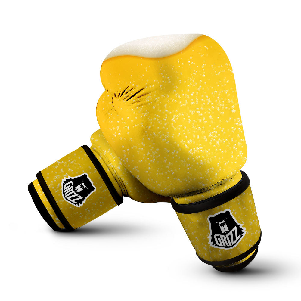 Foam And Beer Print Boxing Gloves-grizzshop