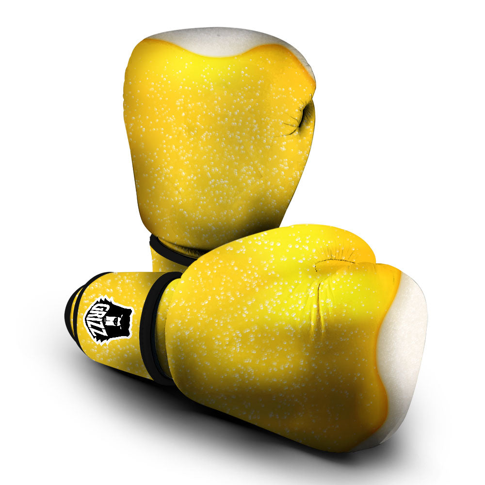 Foam And Beer Print Boxing Gloves-grizzshop