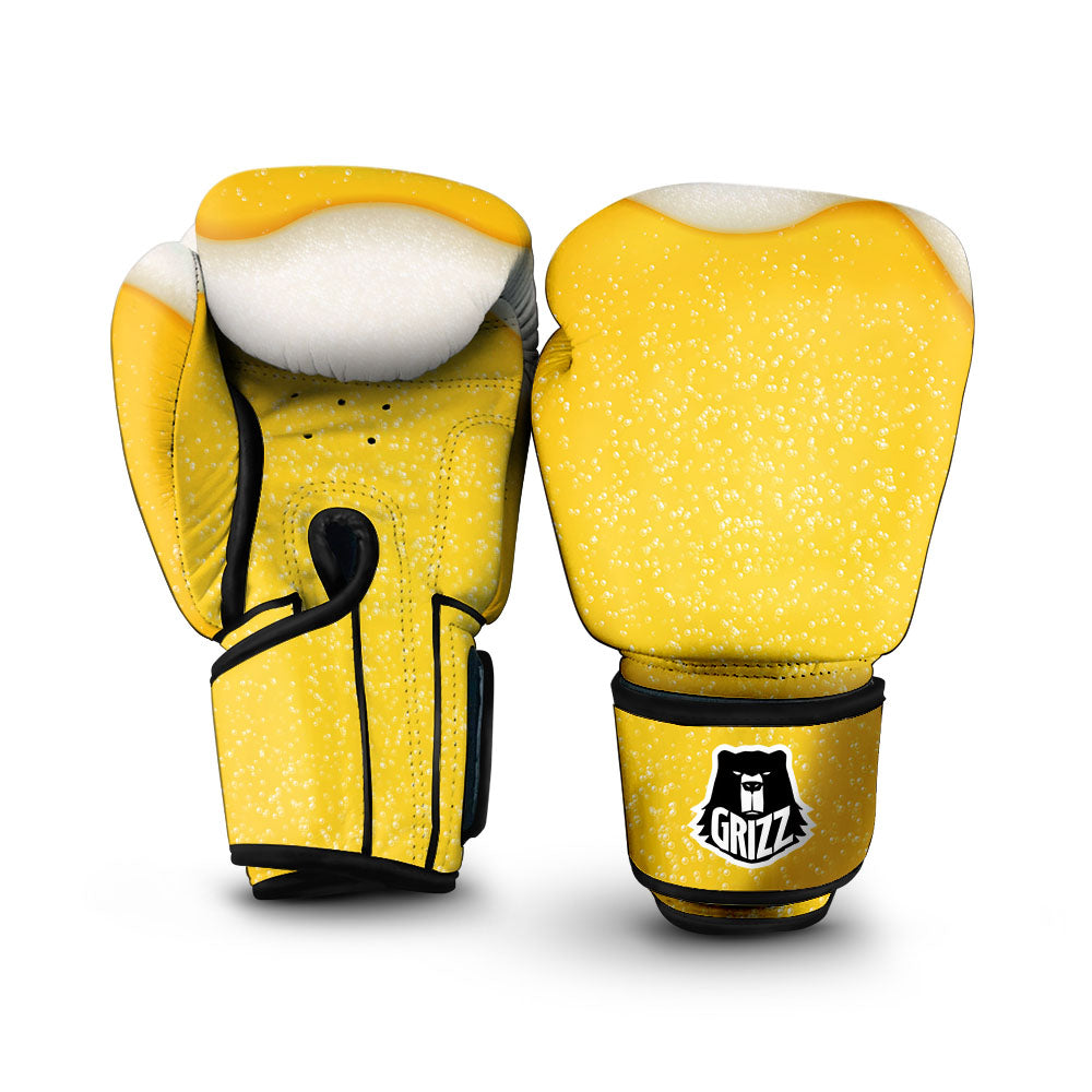 Foam And Beer Print Boxing Gloves-grizzshop