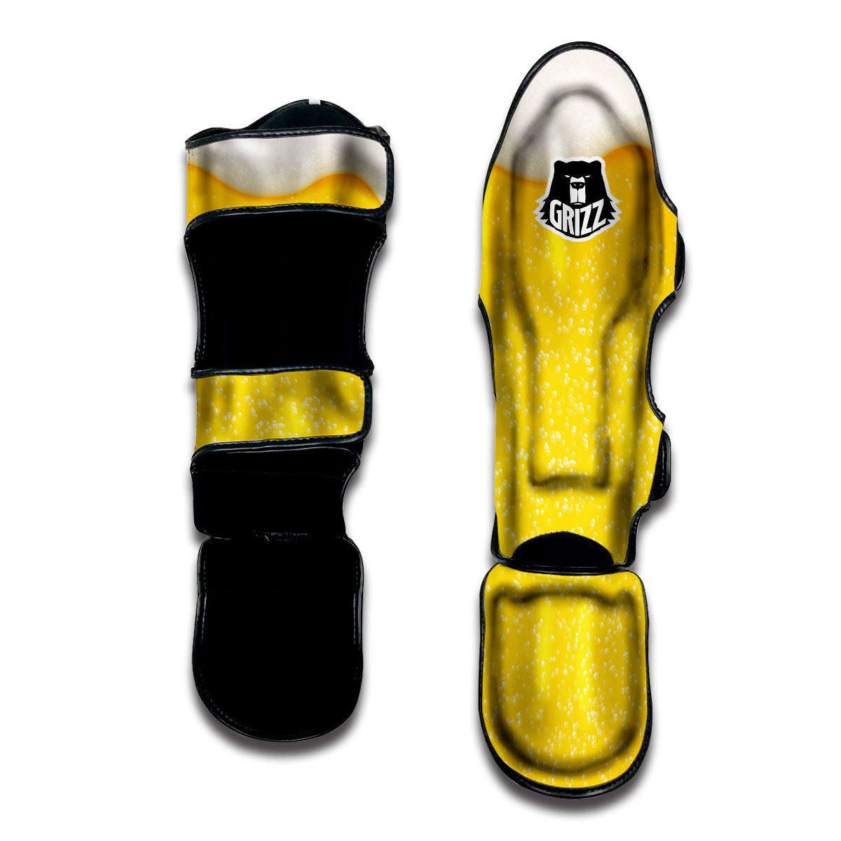 Foam And Beer Print Muay Thai Shin Guards-grizzshop