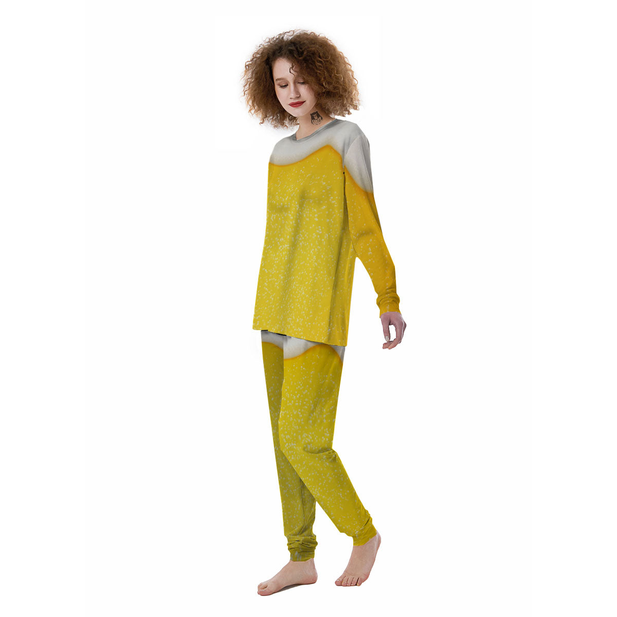 Foam And Beer Print Women's Pajamas-grizzshop