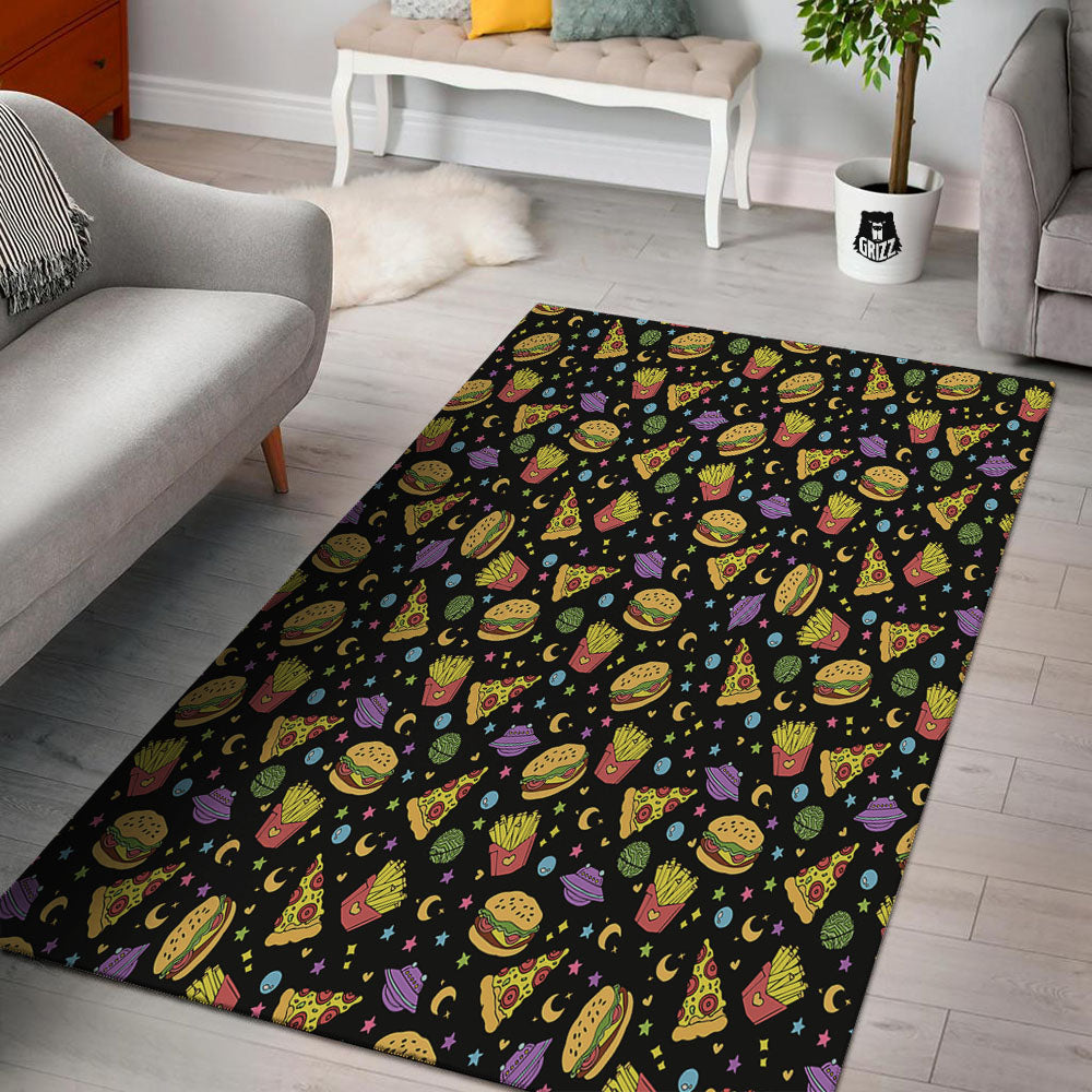 Food Planets Print Pattern Floor Mat-grizzshop