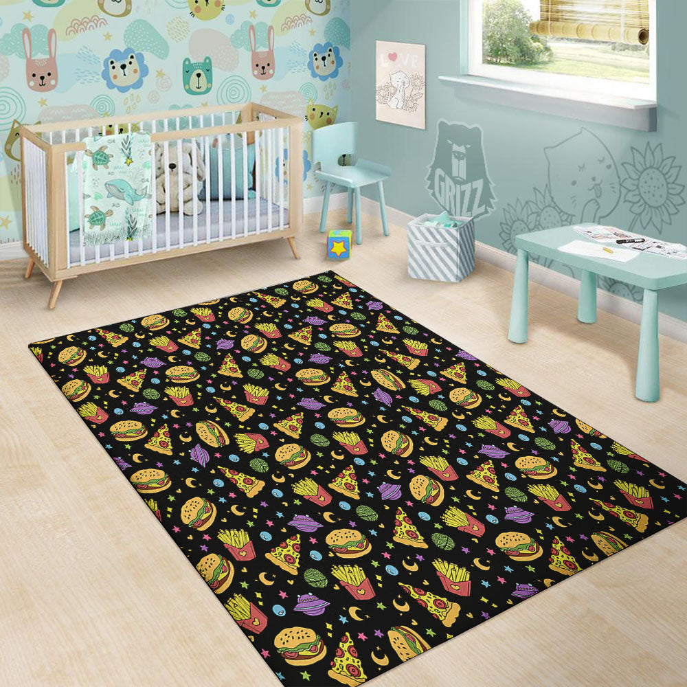 Food Planets Print Pattern Floor Mat-grizzshop