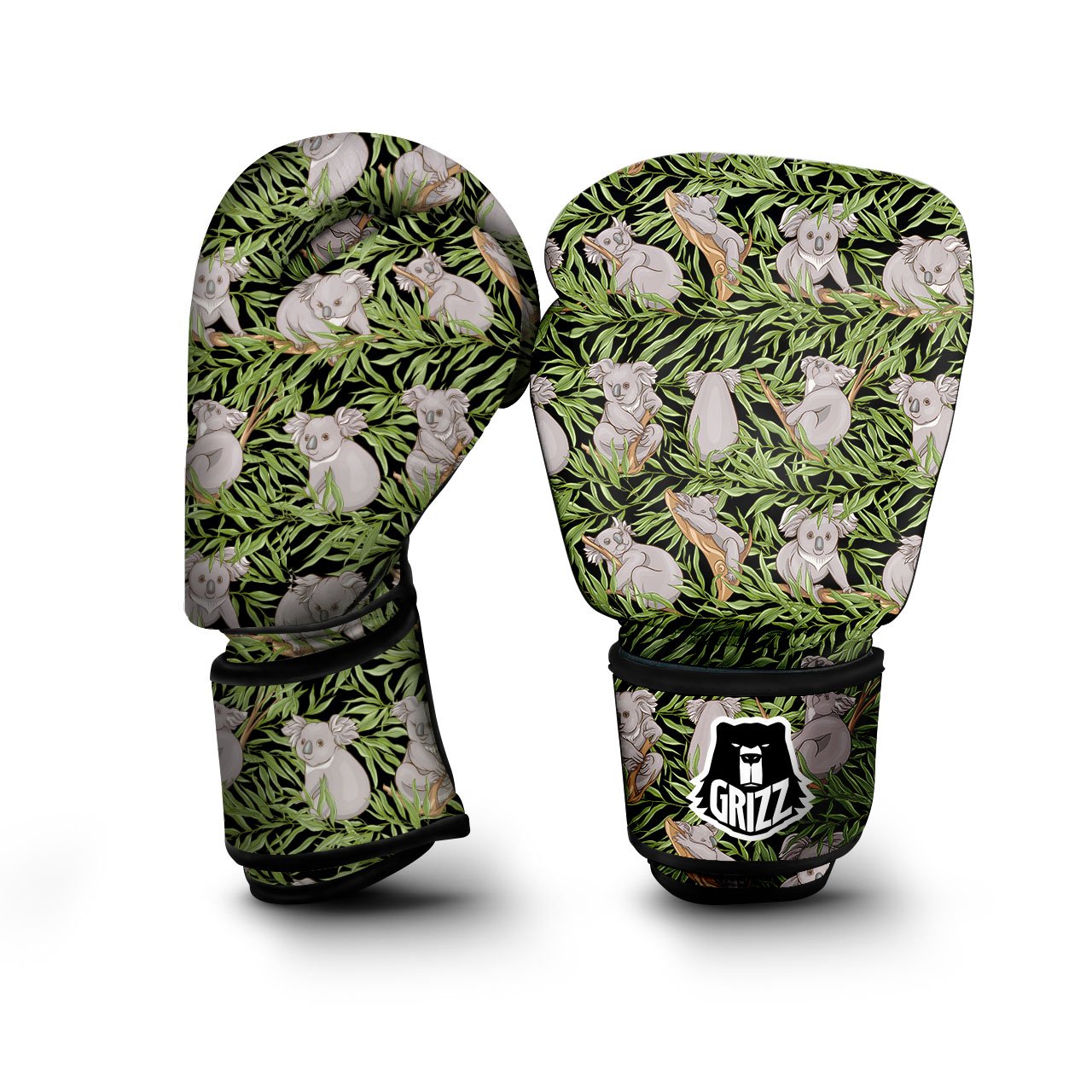 Forest Koala Print Pattern Boxing Gloves-grizzshop