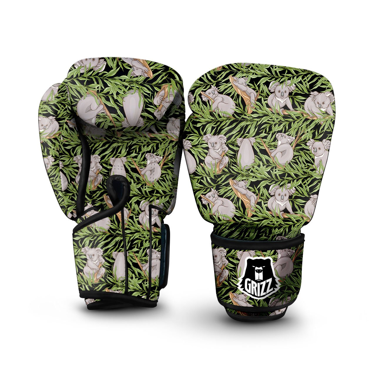 Forest Koala Print Pattern Boxing Gloves-grizzshop