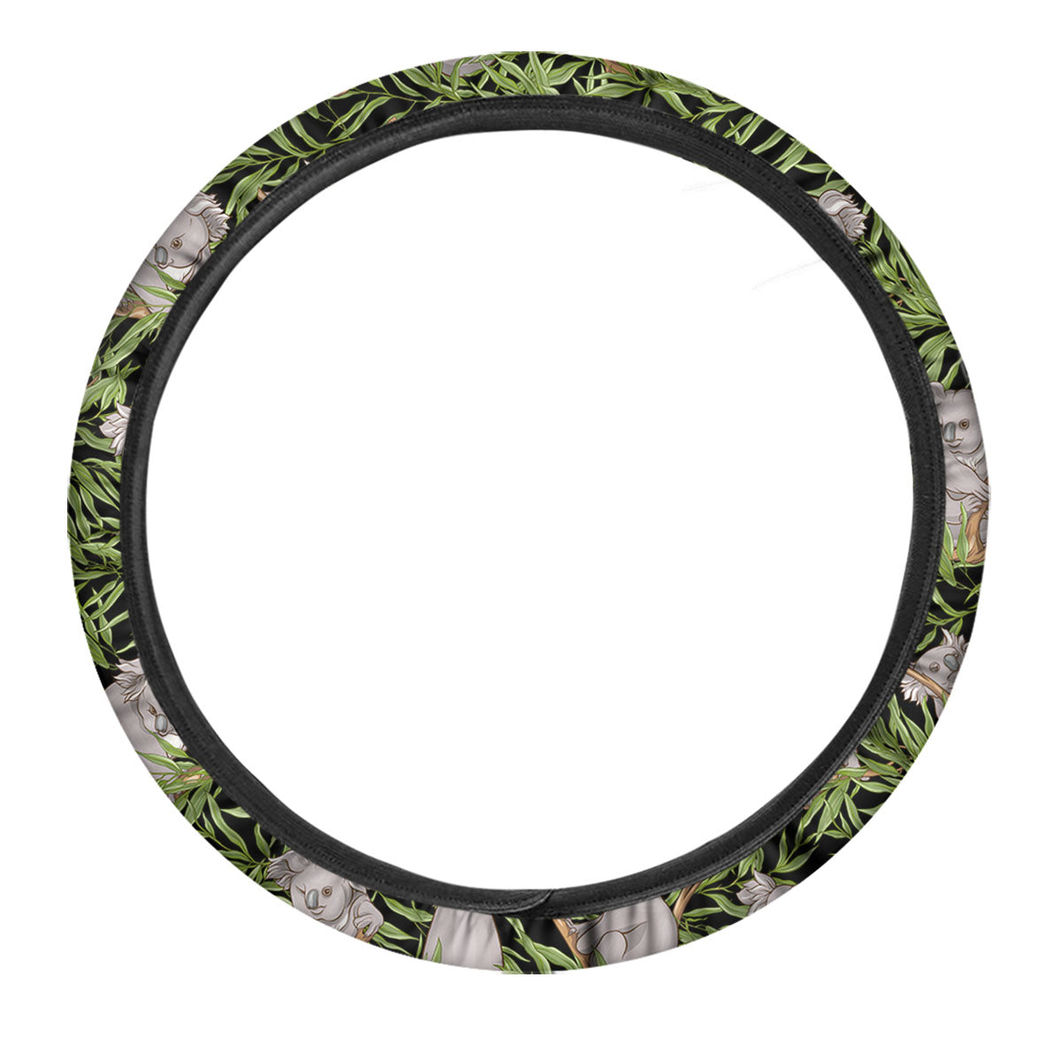 Forest Koala Print Pattern Car Steering Wheel Cover-grizzshop