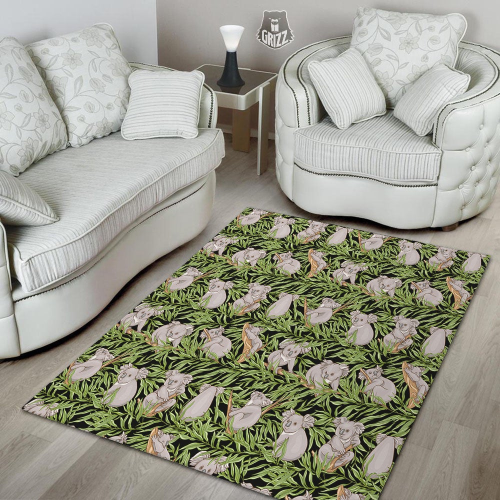 Forest Koala Print Pattern Floor Mat-grizzshop