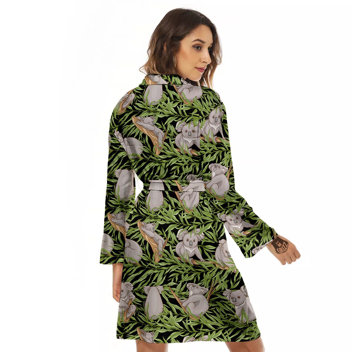 Forest Koala Print Pattern Women's Robe-grizzshop