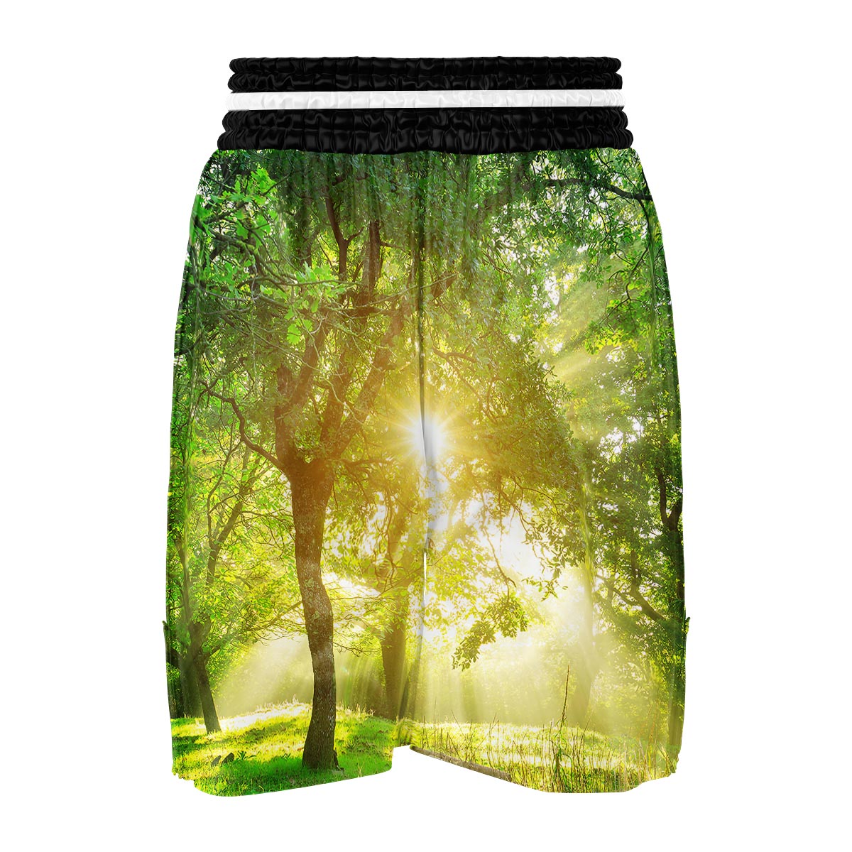 Forest Sunrise Print Boxing Shorts-grizzshop
