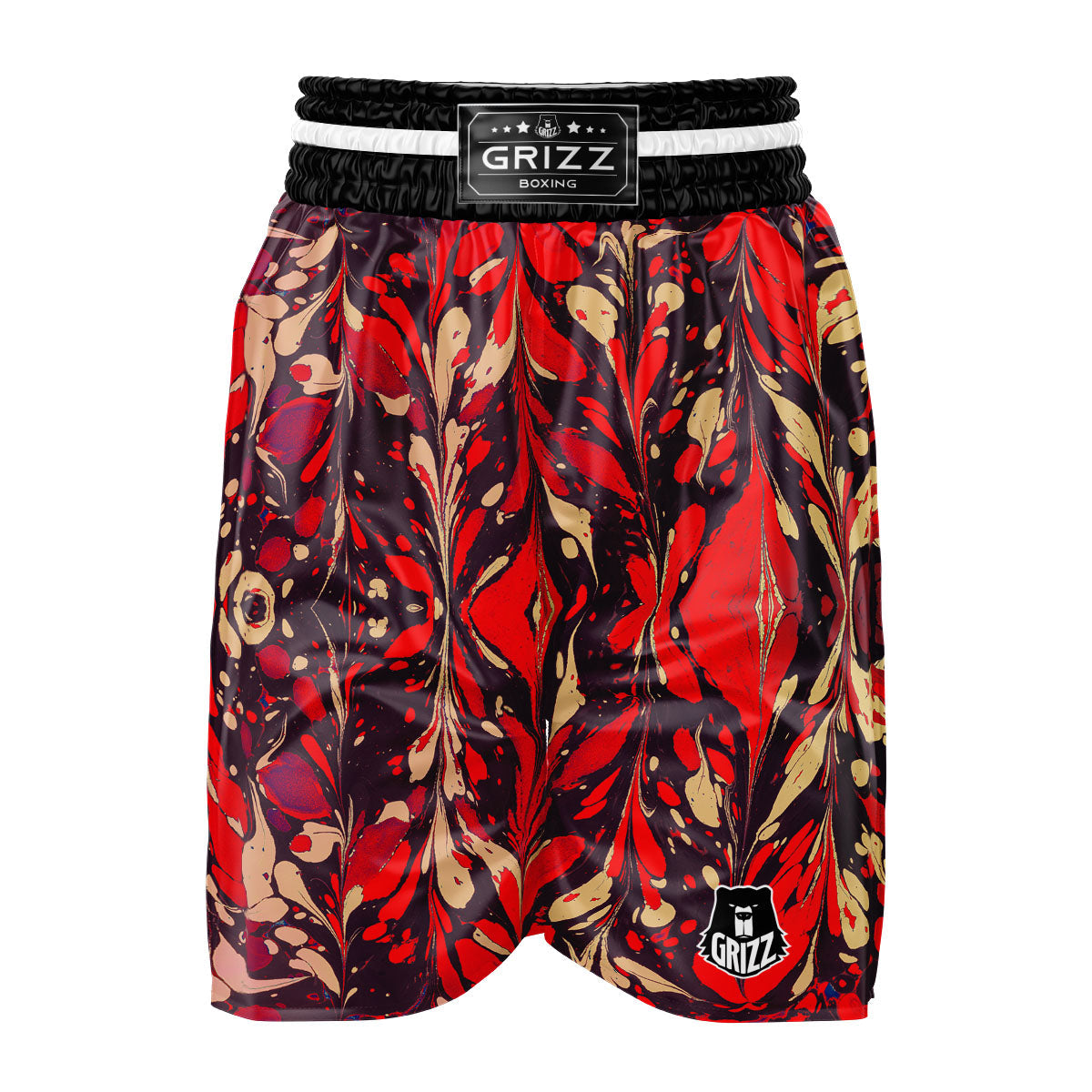 Formed Psychedelic Print Pattern Boxing Shorts-grizzshop