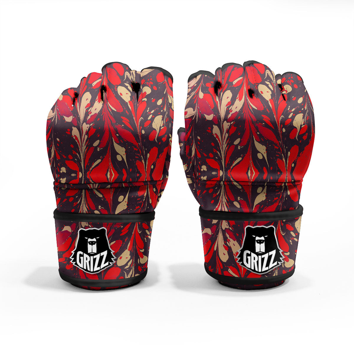 Formed Psychedelic Print Pattern MMA Gloves-grizzshop