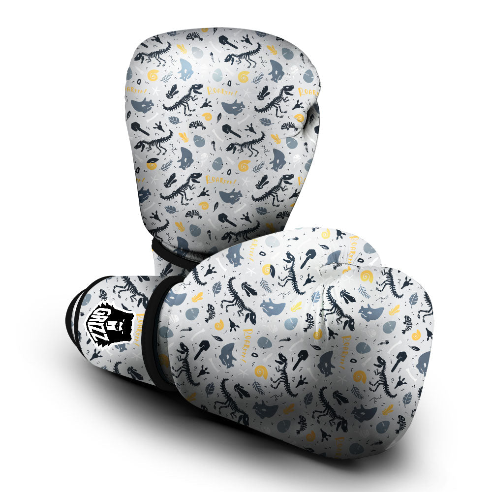 Fossil Dinosaur Print Pattern Boxing Gloves-grizzshop