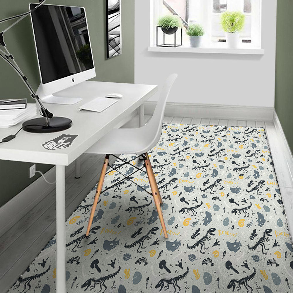 Fossil Dinosaur Print Pattern Floor Mat-grizzshop