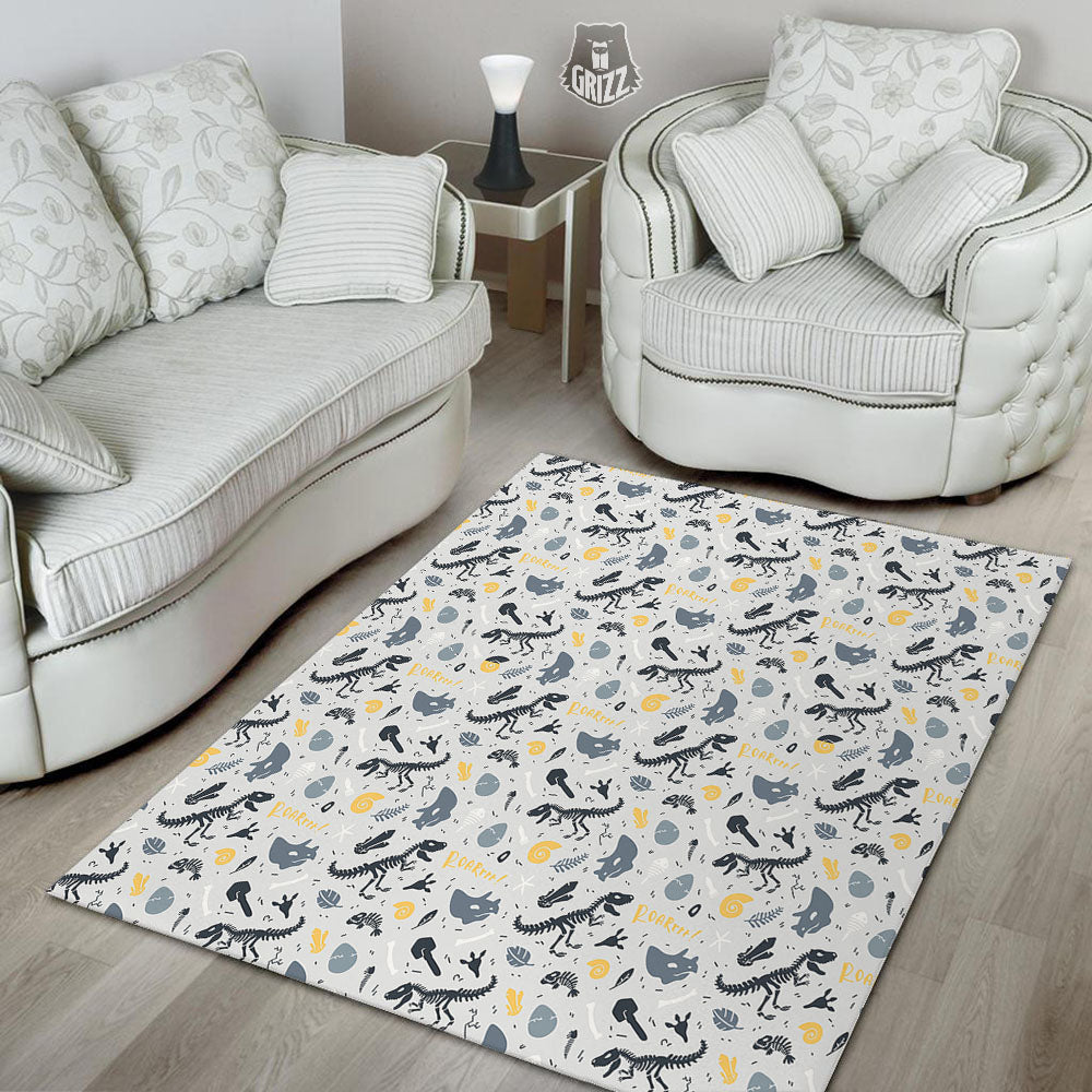 Fossil Dinosaur Print Pattern Floor Mat-grizzshop