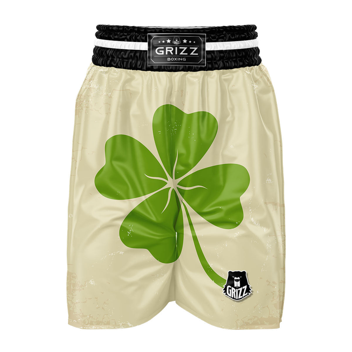 Four Leaf Clovers Irish Print Boxing Shorts-grizzshop