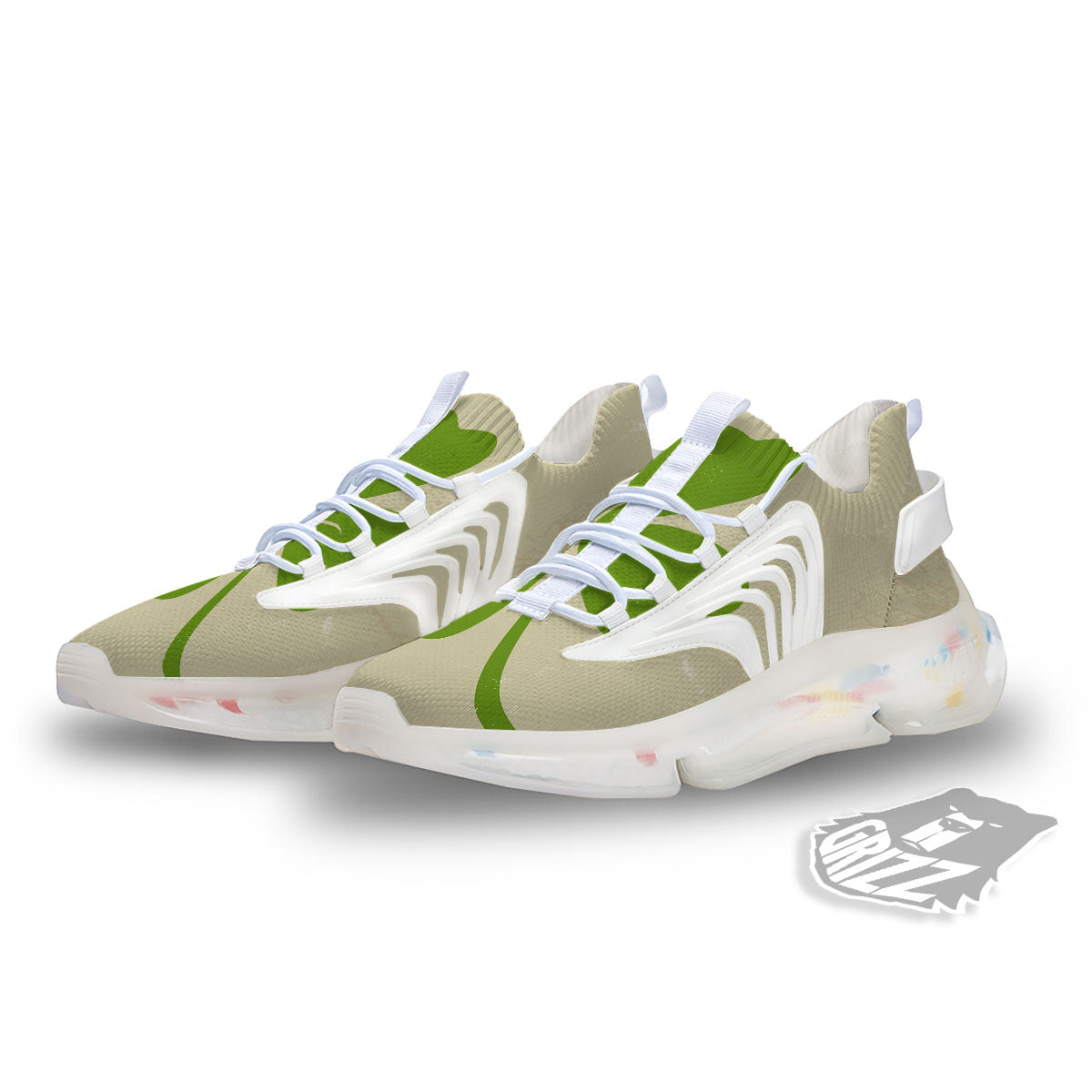 Four Leaf Clovers Irish Print White Gym Shoes-grizzshop