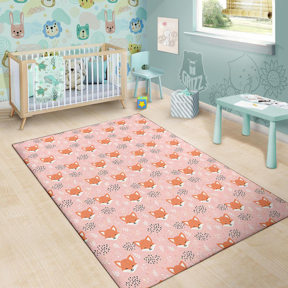Fox Cute Print Pattern Floor Mat-grizzshop
